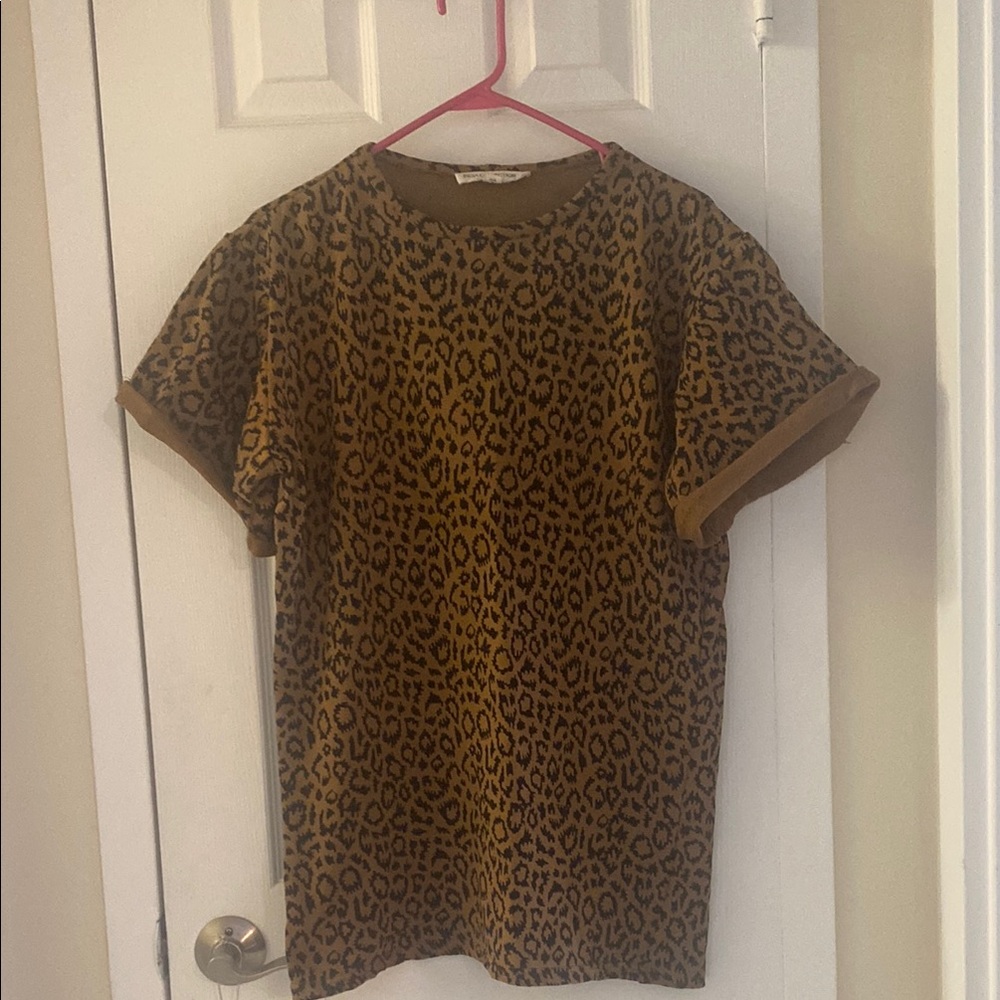 Emerson Fry Brown Leopard T-Shirt Mini Dress